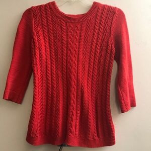 Croft & Barrow Red Cotton Blend Sweater Sz XS
